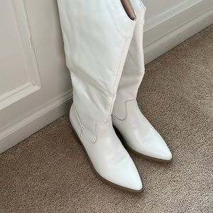 DREAM PAIRS Womens Cowboy Boots, Western Cowgirl Zipper Chunky Heel Pointed